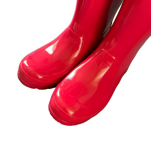 Hunter Tall Boots The Original Gloss Wellington Rain Boot Pink 36 6 - Picture 5 of 6